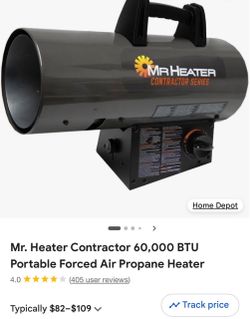 Mr. Heater Contractor 60,000 BTU Portable Forced Air Propane Heater