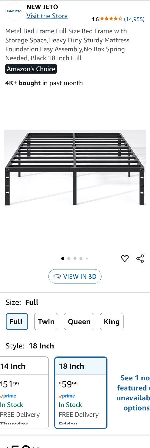 Bed Frame Size Full