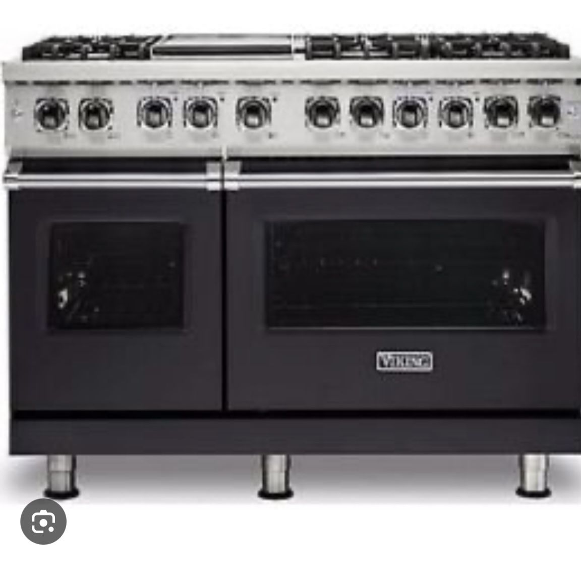 Viking 48 Inch Freestanding Dual Fuel Range with Griddle: Graphite Grey, Liquid Propane