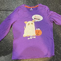 Girls Dog Ghost Halloween long sleeve t shirt XL 14-16