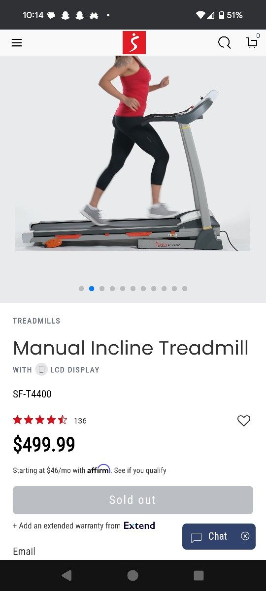 Sunny Treadmill Like New