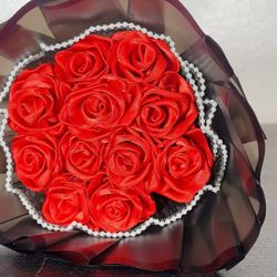 Elegant Satin Rose Bouquet