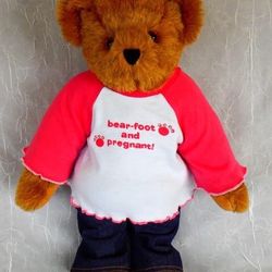VERMONT TEDDY  BEAR - BEAR FOOT AND PREGNANT BEAR- GIFTS TOYS VALENTINES DAY
