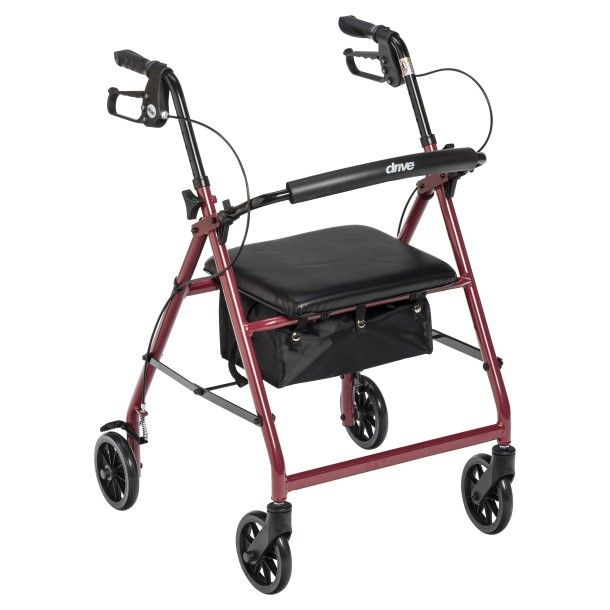 Brand New Drive R726RD Aluminum Rollator, 6" Casters