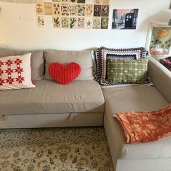 Beige Pull Out Couch