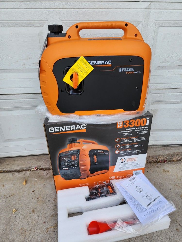 GENERAC GP3300i new Never Use 3300watt Gas Generator