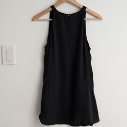 Theory Black Silk Sleeveless Tunic Tank Top Size S 