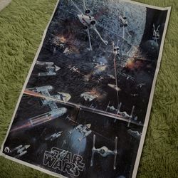 STAR WARS Movie Poster 22x32 1977 20th century Fox 2T-541 folded