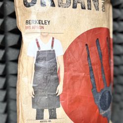 Chef Works Berkeley Bib Kitchen apron Blue Denim w/ Red Suspenders
