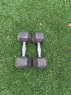 2 20lb dumbbells