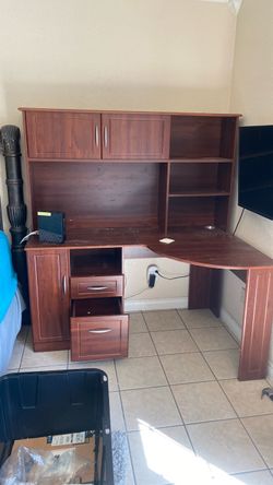 L-Shaped Corner Office Desk with Drawers
