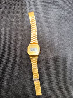 Vintage Casio A159WGE Digital Watch A168 Gold Tone - Japan Working