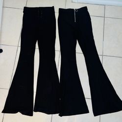 Black Bell bottoms size Small $5 For Both