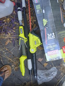 18" cordless pole hedge trimmer