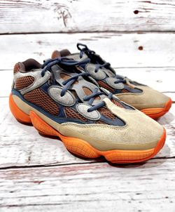 Adidas Yeezy 500 Enflame Sz 11 GZ5541 Orange Blue tennis shoes sneakers 
