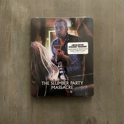 In Hand, Brand New, Never Opened The Slumber Party Massacre - OOP Steelbook Blu-ray + Lithograph - Scream Factory Exclusive 
