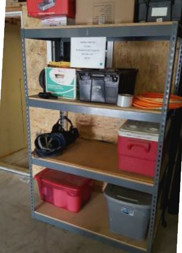 Warehouse Shelving 48 in W x 24 D Boltless Garage Storage Rivet Rack