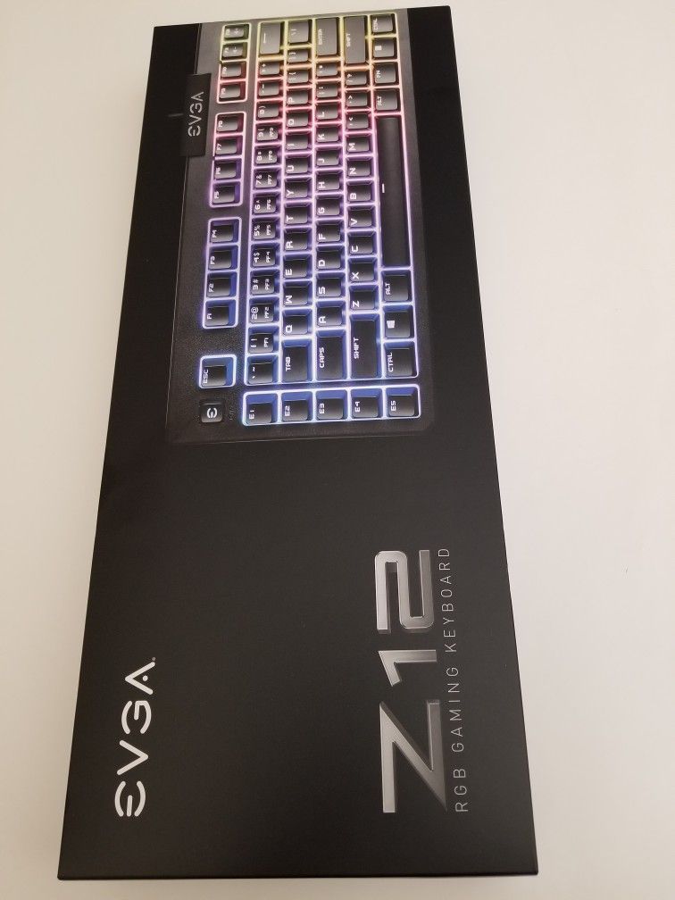 New EVGA Z12 RGB Gaming Keyboard. 5 Programmable Macro Keys. Water Resistant. BRAND new, Never Opened.
