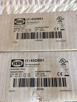 Rib control xfmr 120/480-24vac 100va