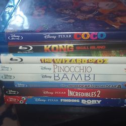 8  Disney Blu-ray / DVD Disney Cartoons .. Used For Them Very Good Condition.