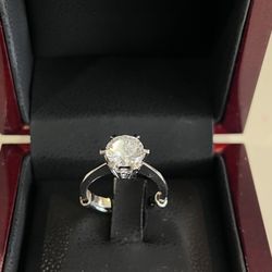 1.87 ct platinum ladies solitaire engagement ring