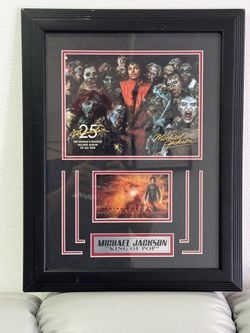 Michael Jackson Thriller Framed 19x15