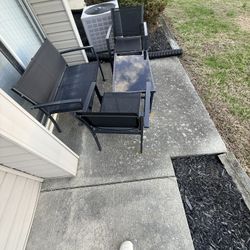 4 Pc patio set Black