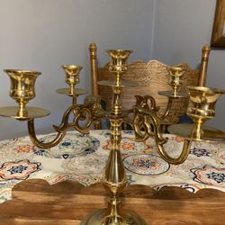 5 Holder Brass Candelabra  w/ Multi Options   