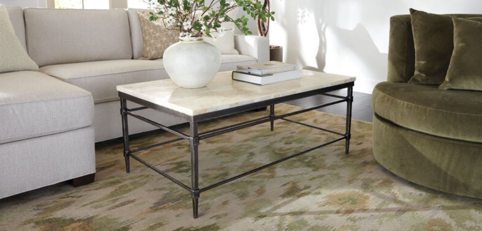 Vida Stone-Top Coffee Table