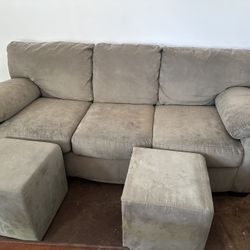 Couch With Two Foot Rests 