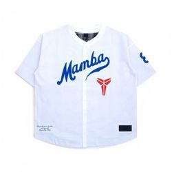 Nike Kobe Mamba Baseball Jersey White Royal Undefeated Size Small New