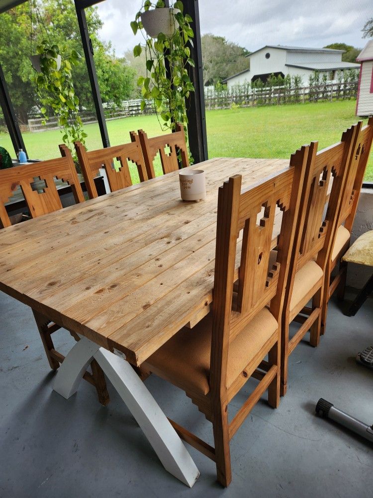 Beautiful Wooden Dining Set Ready For a New Home Real Wood Furniture