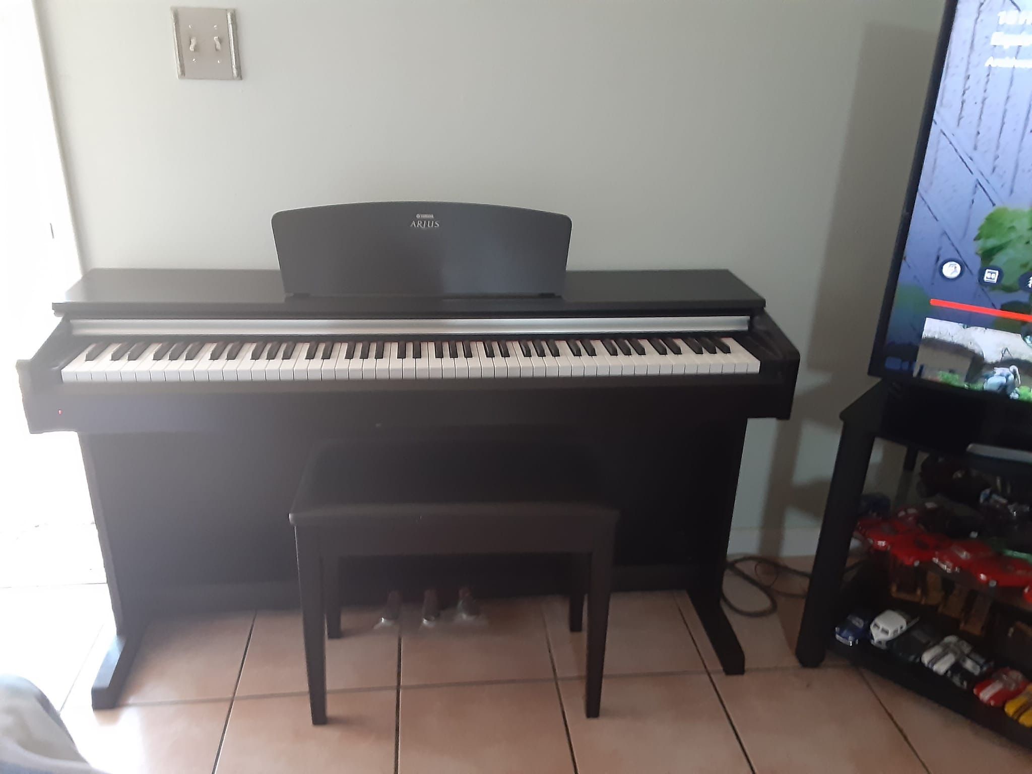 acoustic and electric piano