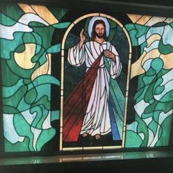 Stained Glass Large 44.5 In. Tall X 57 In. Wide 