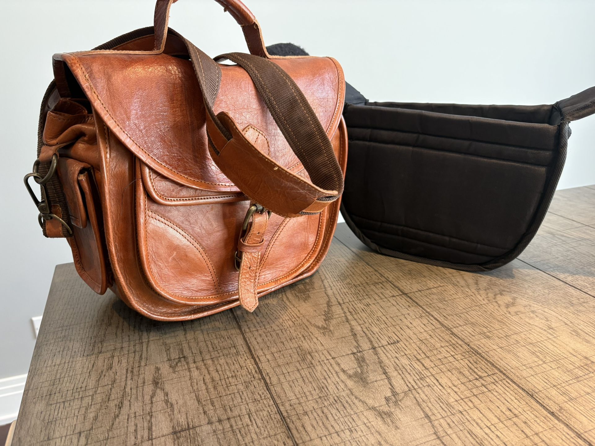 Leather Purple Relic Camera Bag