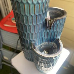 3 Tier Light Up Ceramic Outdoor Waterfall 