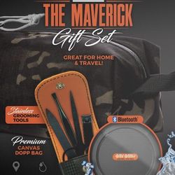 Camo Bag . Grooming Tool Set & Splash Proof Bluetooth  Travel Speaker 