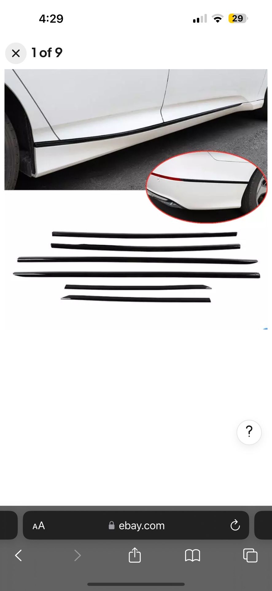 2018-2022 For Honda Accord Black titanium Door Trim