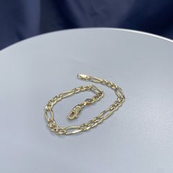14KYG Figaro Bracelet 