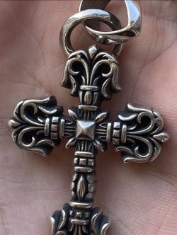 Chrome Hearts Filigree Cross Pendant Charm With Bale
