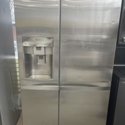 LG Double-Door Stainless Refrigerator $400