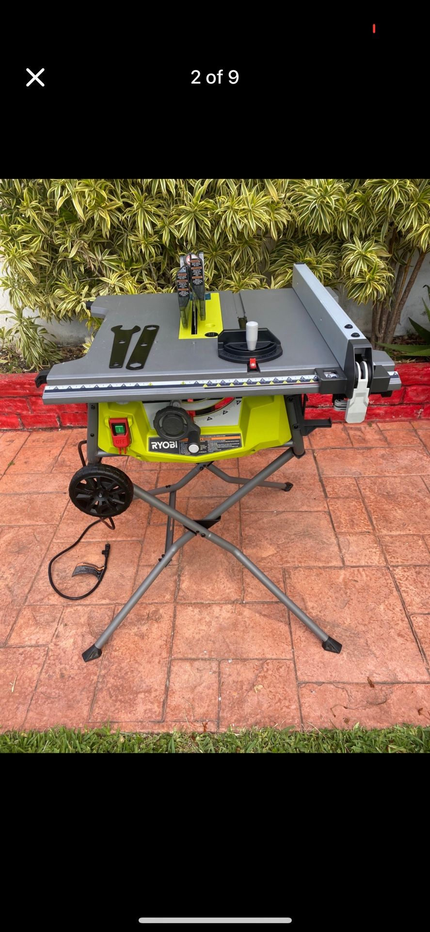 Ryobi 10 Inch Table Saw With Rolling Stand