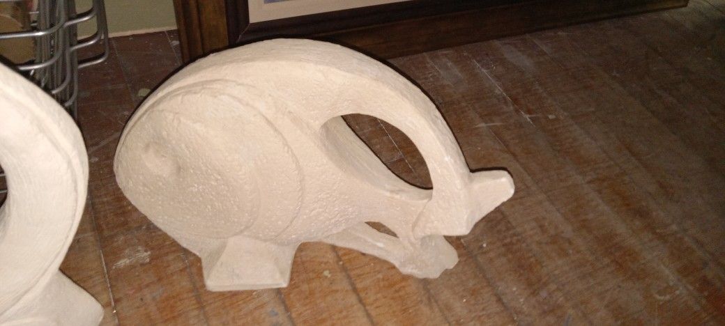 Set Of 2 Rare Unique Art Deco Designer Fish Type Pieces