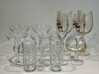 10 Assorted Glasses