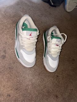 Air Jordan 4 White Green Sneakers