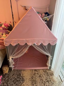 Kids Play Tents for Girls, Toddler Tent Princess Castle Pink Tent Playhouse Tent Indoor Fairy Castle