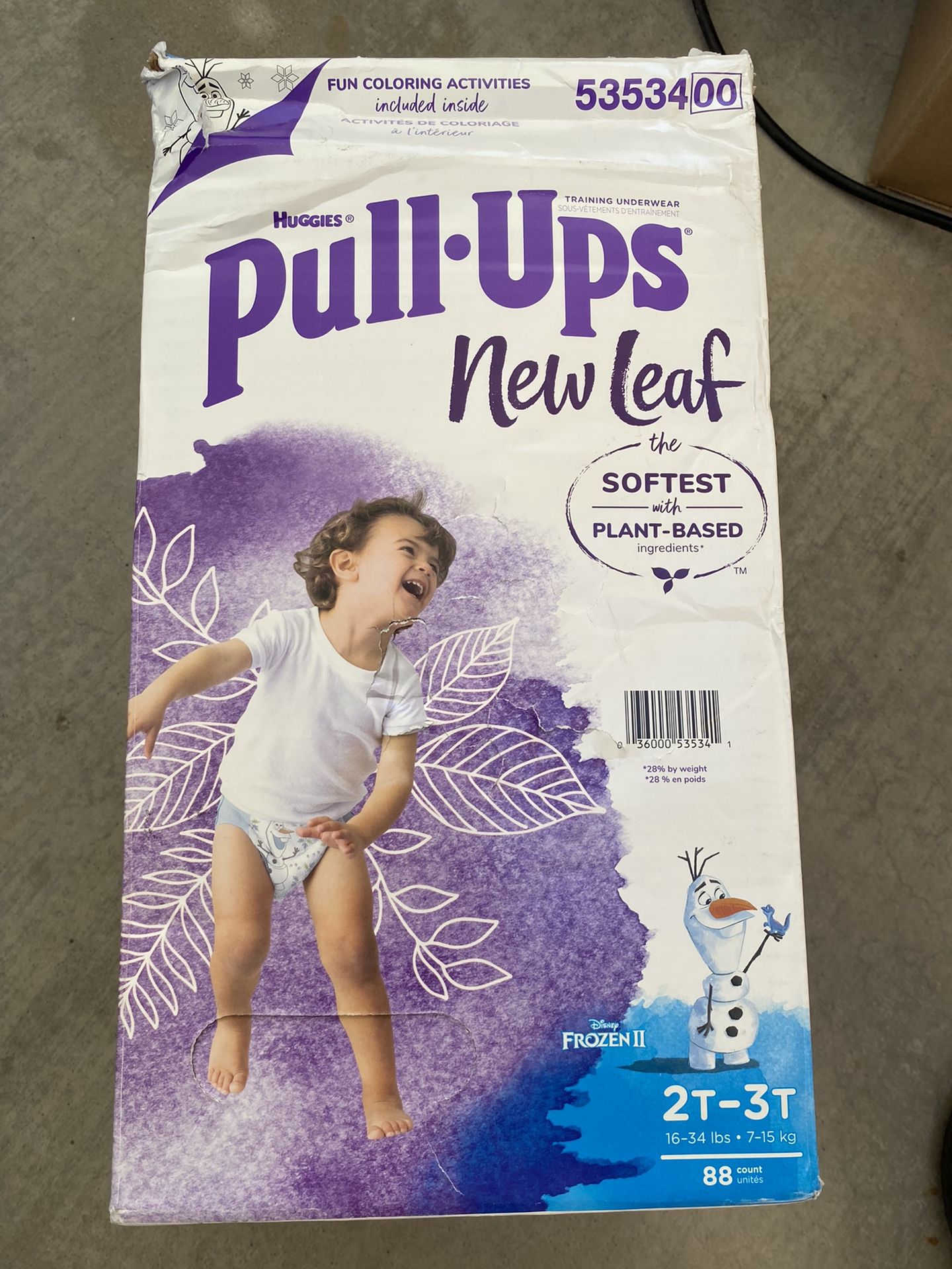 Huggies Pull Ups New Leaf Size 2T-3T, 88 Count 