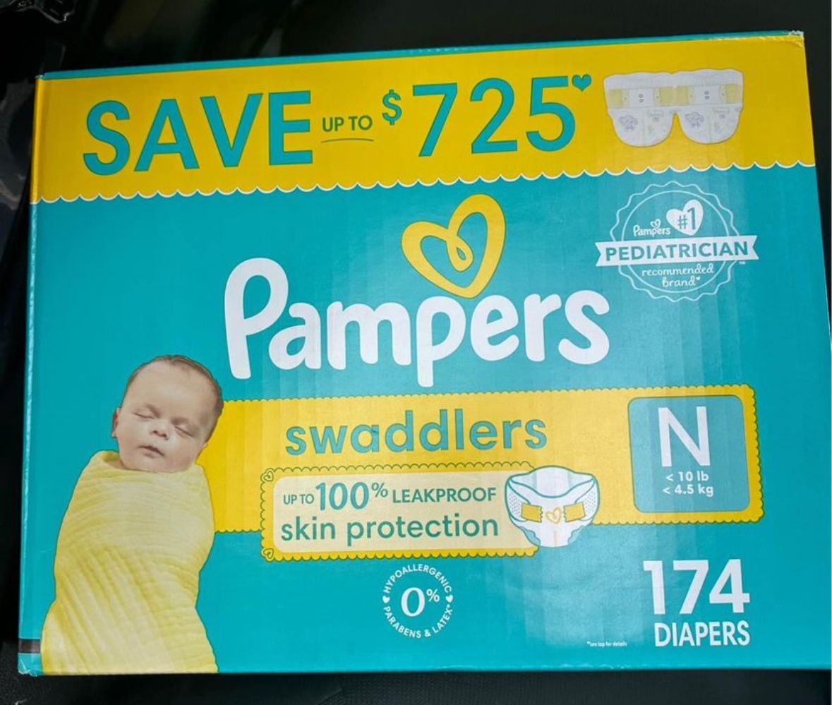 174 Newborn Diapers (unopened Box)