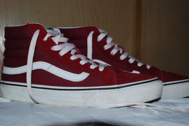Vans Burgendy And Red Skate High Top's Mens 7/Womens 8.5