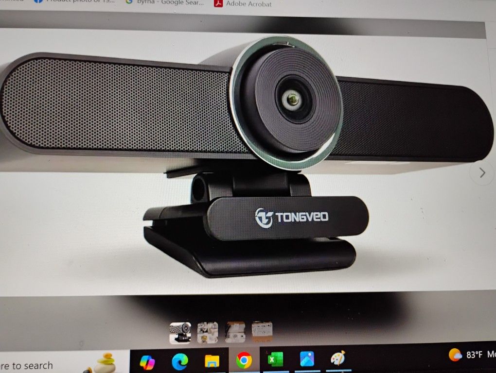 TONGVEO Wide Angle Webcam With Microphone New!!!